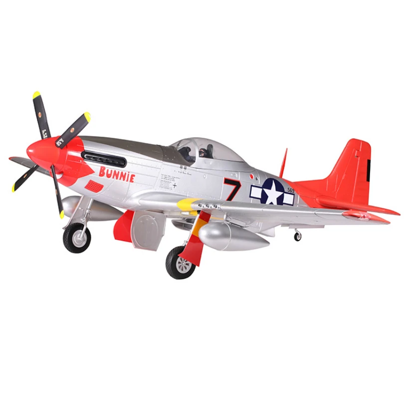 FMS 1700 мм 1 7 м P51 P 51D Mustang красный хвост 6CH 6S с закрылками втягивается PNP RC самолет Warbird
