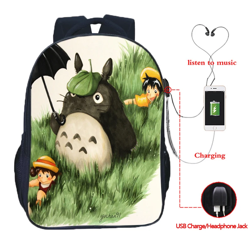 Рюкзак с USB зарядкой для мужчин и женщин красивые школьные ранцы мальчиков