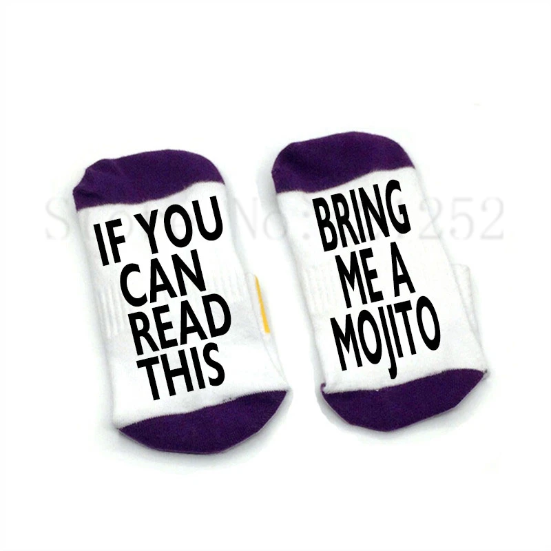 Носки If you can read this bring me a MOJITO хлопковые эластичные удобные носки унисекс новинка