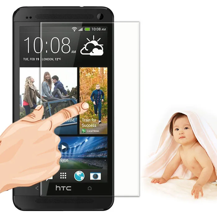 9H Hardness Explosion Proof Premium Tempered Glass Screen Protector Film For HTC One 2 M8 mini White Retail Package 10pcs/lot | Мобильные