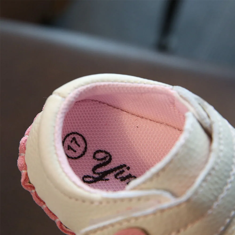 Детские Обувь кожаная для девочек новорожденных мягкая подошва Лето маленьких
