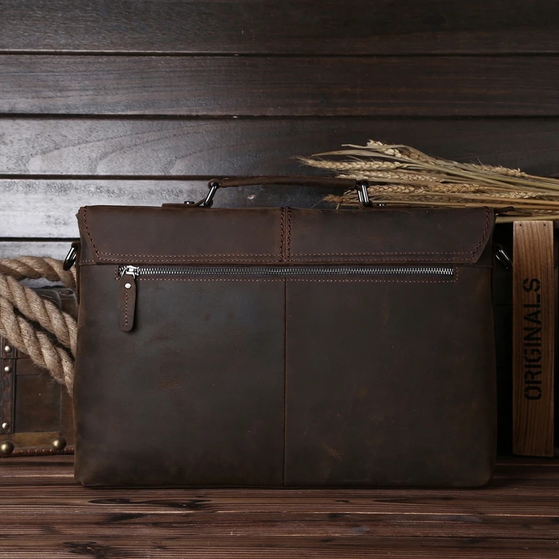 YISHEN Бизнес Стиль Ретро стиль натуральная кожа мужской портфель сумки