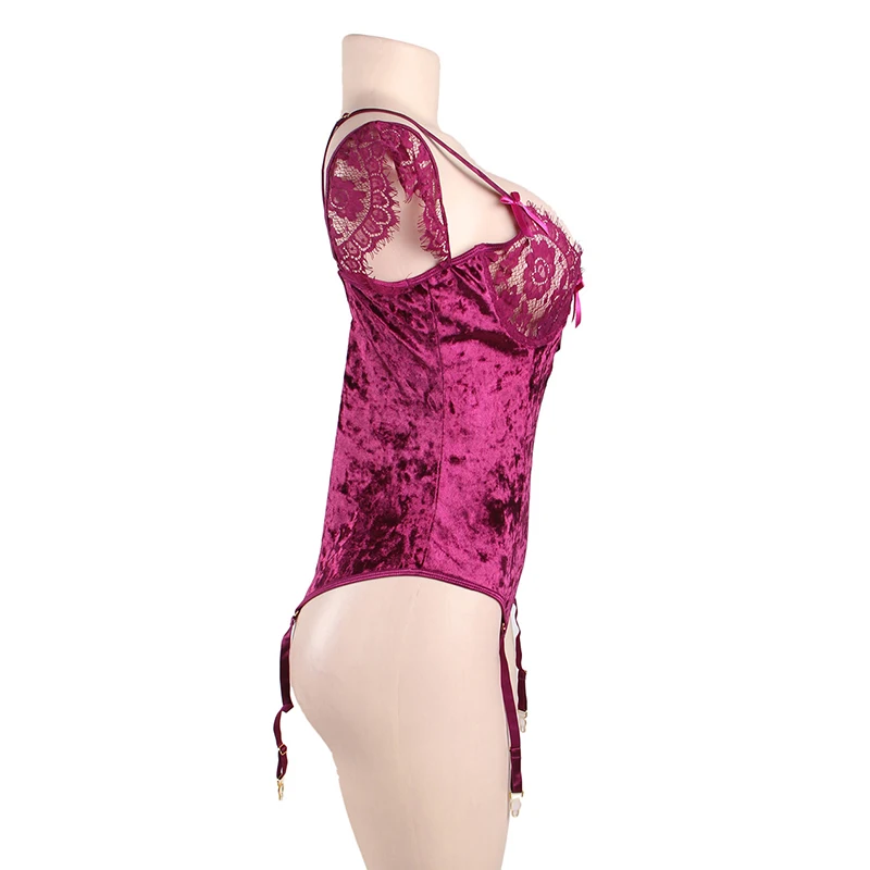 Ohyeahlover, сексуальное боди, Dentelle Femme, с открытыми плечами, бархатное, Сетчатое, боди, обычные, кружевные рукава, полые, комбинезоны, женские, RM80604