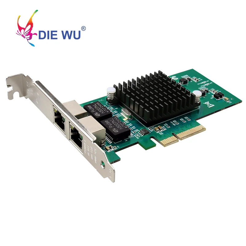 Сетевая гигабитная карта DIEWU TXA030 RJ45 10/100 Мбит/с 1 ГБ Intel 1000 PCIe 4x мини lan для