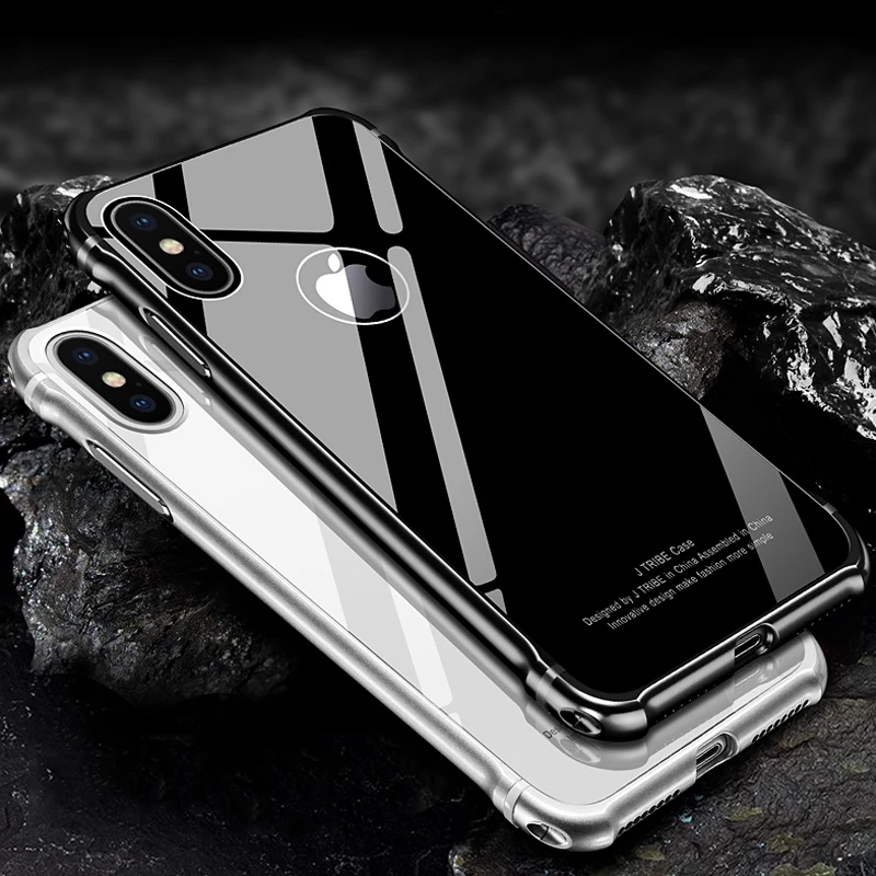 Leanonus Новый чехол для iPhone X Роскошный Алюминиевый металлический бампер +