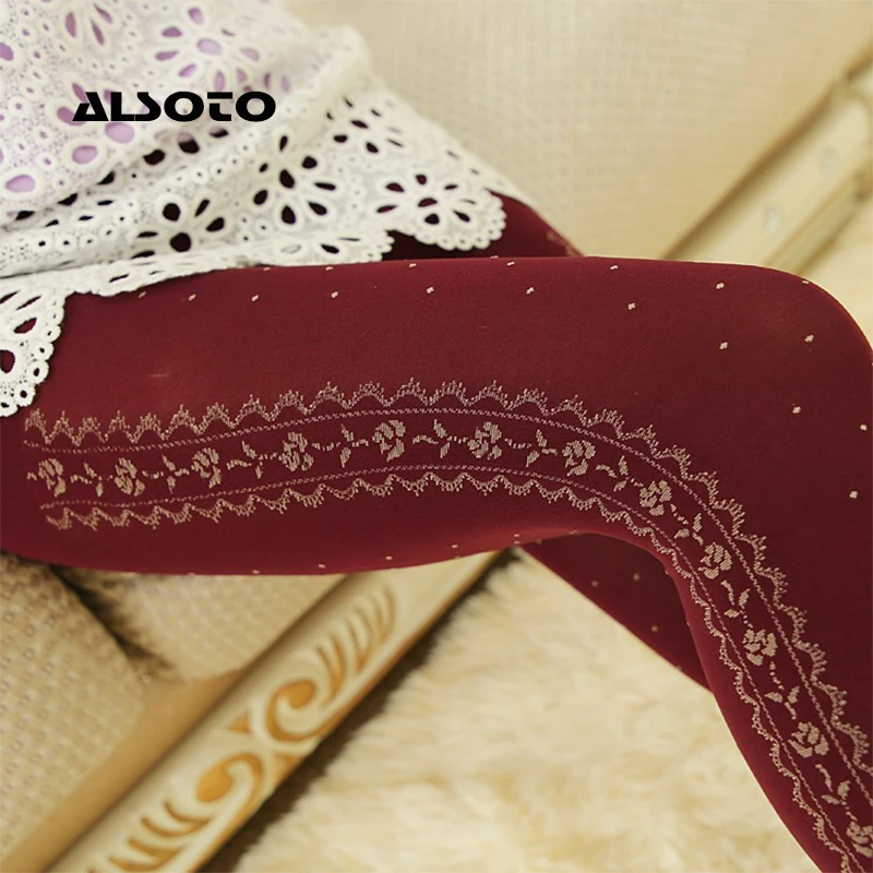 Женские колготки для похудения ALSOTO эластичные трико с розами воздухопроницаемые