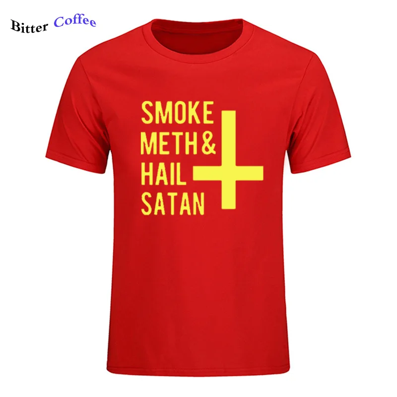 11 Новое модное платье с принтом дым мет и с надписью «Hail satan» Перевернутый крест забавная футболка с рисунком, хлопковая футболка с короткими рукавами, футболка с длинными рукавами размера плюс, модные футболки, топы - Цвет: 11