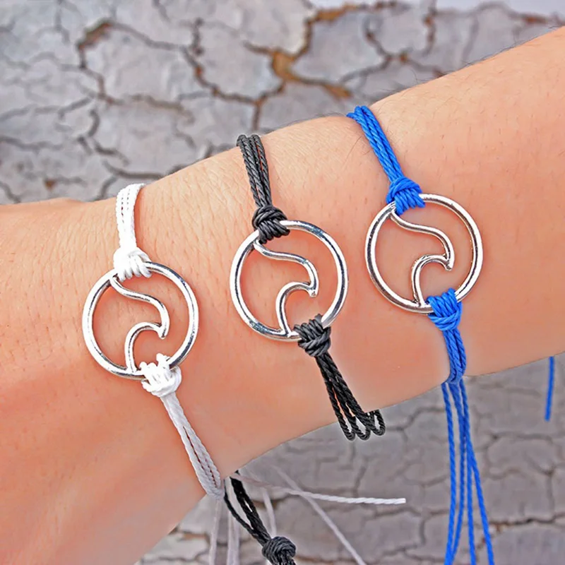 Волнистый Плетеный модный морской волнистый пляжный браслет изысканные