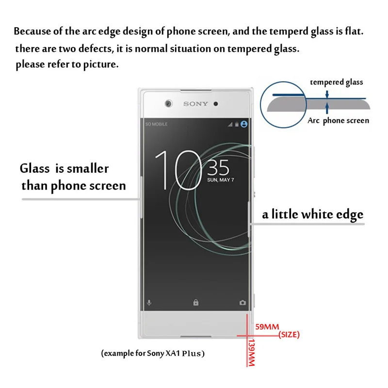 2pcs for tempered glass sony xperia xa1 plus screen protector film for sony xperia xa1 plus glass xperia xa1 plus glass wolfsay free global shipping