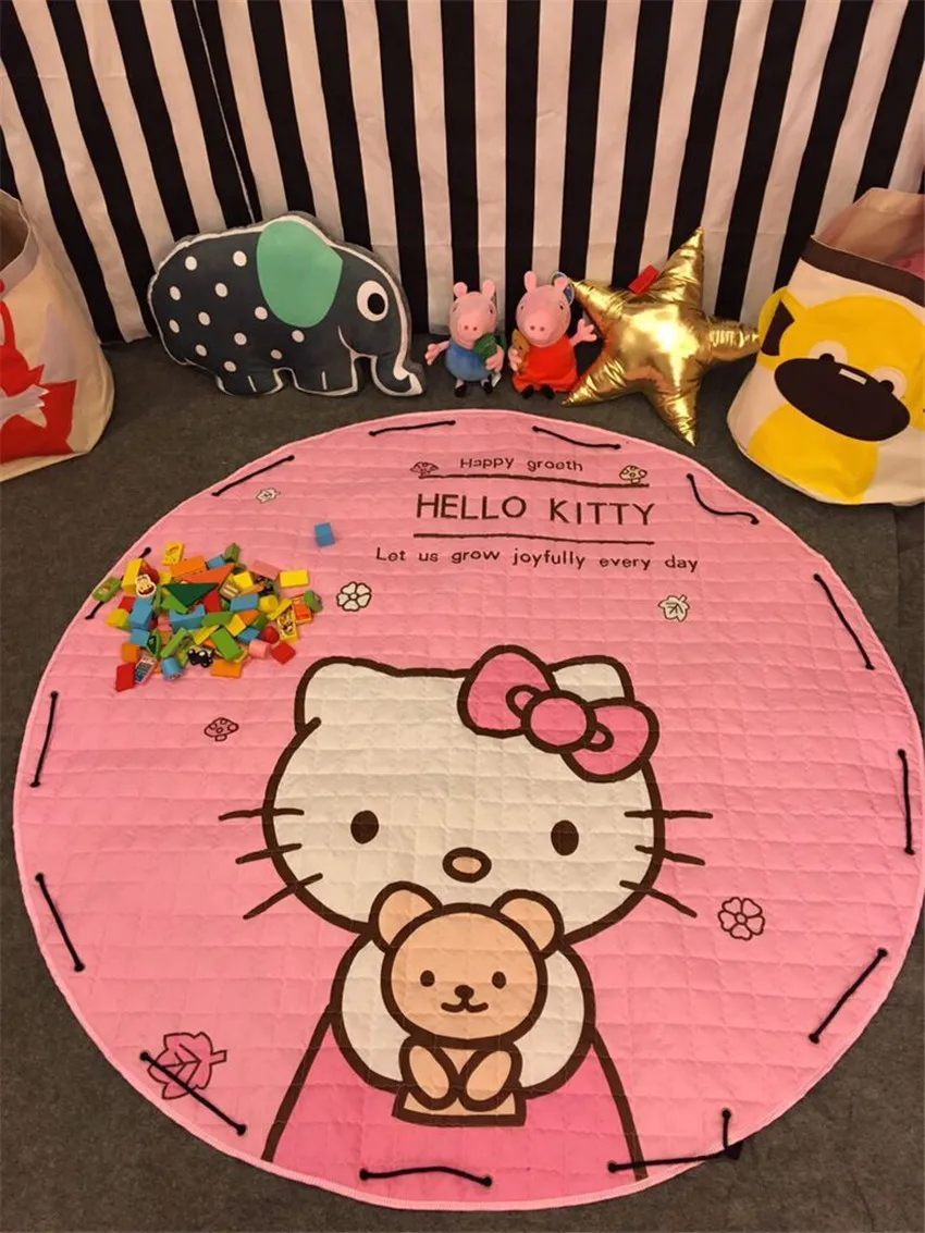 Мультяшный круглый ковер детские игрушки мешок для хранения мелочей мешочек