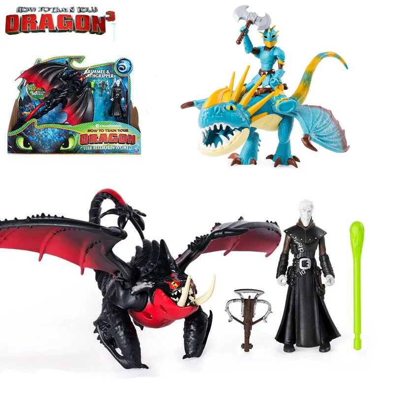 

Genuine How to Train Your Dragon 3 Hiccup & toothless/light fury astrid & stormfly Snotout &Hookfang Grimmel Children toy