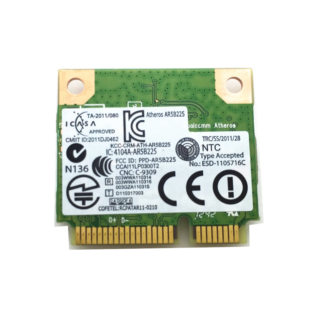 Для V1440 1450 1540 1550 DW1703 AR5B225 802 11 b/g/n Беспроводная 300M и поддержка Bluetooth 4 0 Combo Mini PCI-E Card |