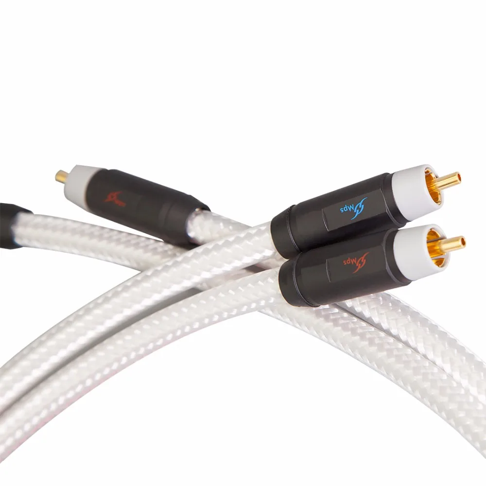 MPS M 8G RCA разъем аудио кабель HiFi 99.9997% OFC + Посеребренная позолоченная вилка 24K для DVD