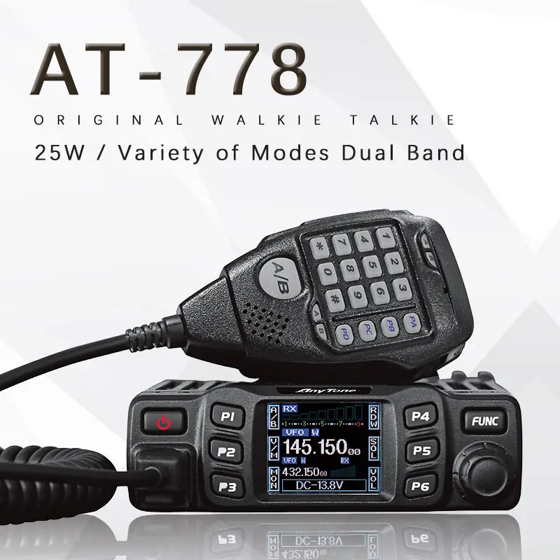 Подходит для любой тон AT 778UV Dual Band мобильный трансивер мобильное радио VHF / UHF