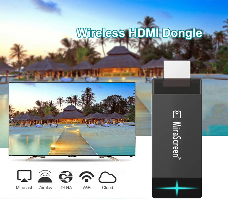 Беспроводной Wi-Fi экран зеркало телефон к ТВ-палке HDMI аудио видео дисплей адаптер для iPhone Xiaomi OPPO для huawei LG iOS Andriod