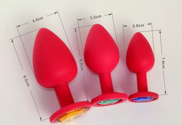 size S silicone anal plug butt bead gem jewel diamond inside sex toys for adult | Красота и здоровье