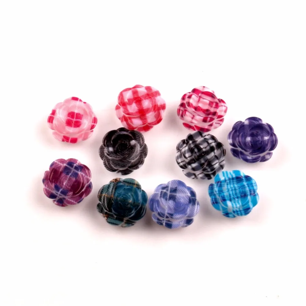 

100 шт., разнообразные бусины-кабошоны из смолы, 13 мм