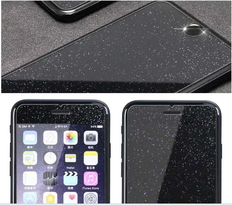 MWIHPHMS для iPhone 6s 7 8 Алмазный Блеск Закаленное стекло Защитная пленка для экрана для iPhone 6 7 8 Plus Передняя стеклянная пленка 9 H 2.5D