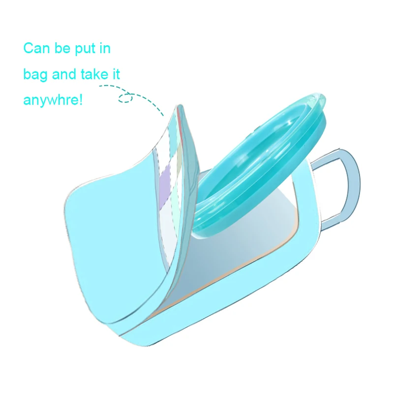 Пластиковый портативный складывающийся силиконовый умывальник