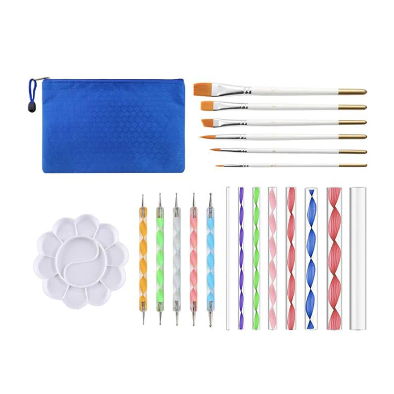 

Quality 20 Pcs Mandala Rock Dotting Tools Nail Art Painting Tools Set For Art Crafts - 8 X Acrylic Rods, 5 X Double Sided Dott