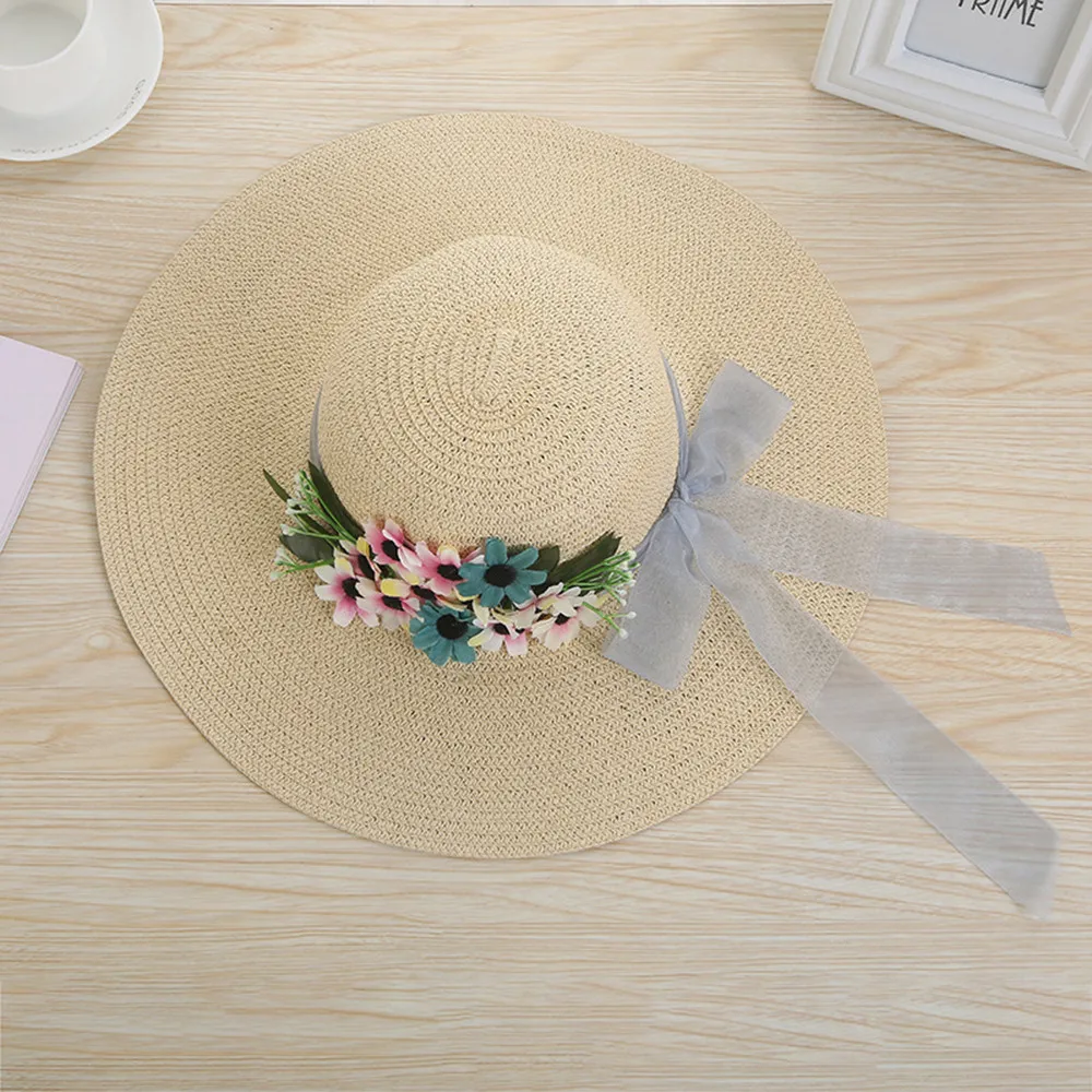 Шляпа с широкополыми полями соломенная шляпа от солнца Пляжная Женская Складная