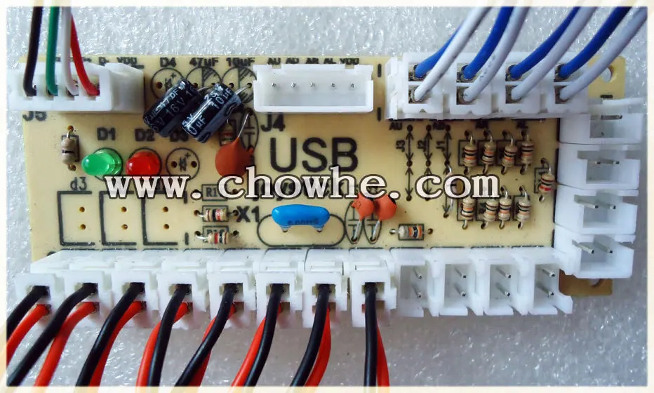 Бесплатная доставка 1 комплект для одного игрока ПК джойстик PCB USB с проводами