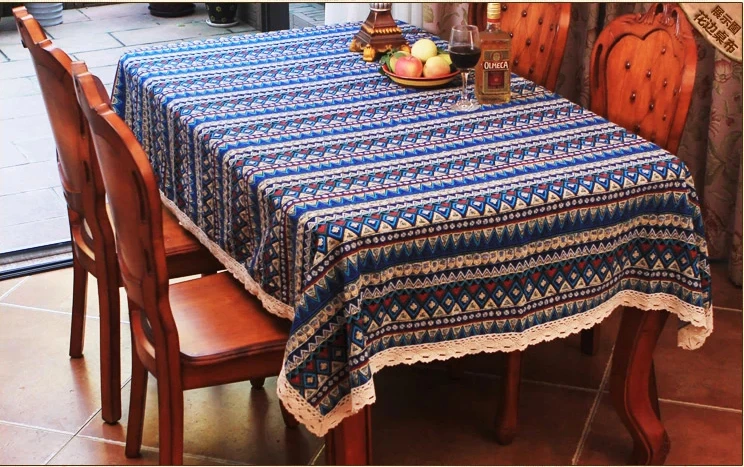 Лён скатерть скатерти железо башня принт обеденный стол крышка кухня текстиль