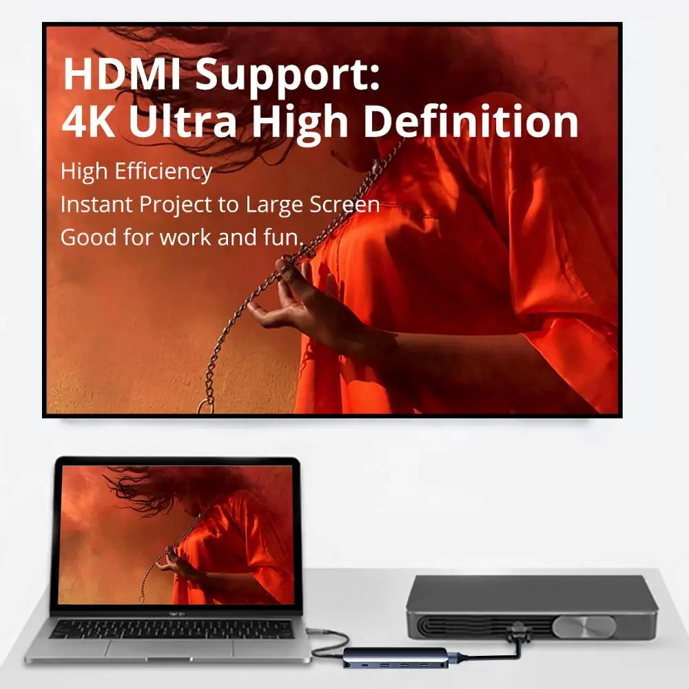 Snowkids usb хаб USB C концентратор HDMI Совместимость док станция Type для macbook Тип c PD