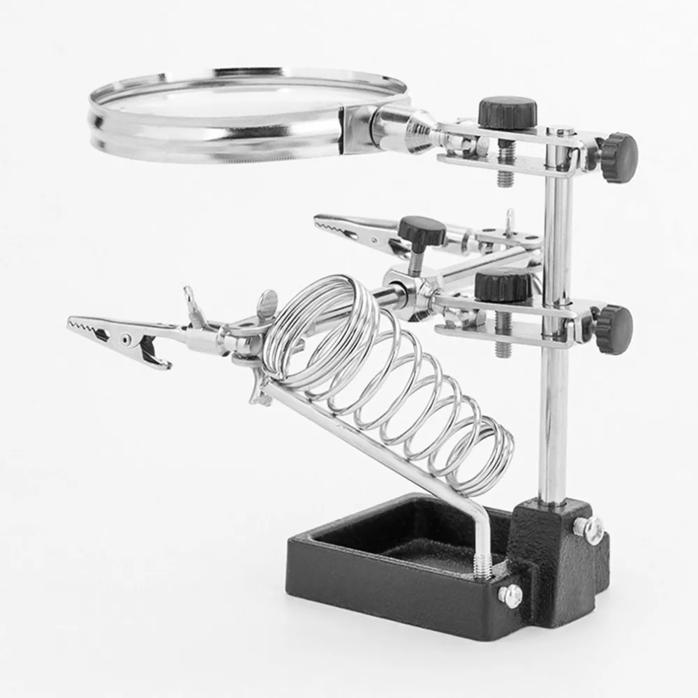 Multi-function Spring Clamp Type Electric Iron Auxiliary Experimental Workbench Detection Magnifying Glass | Инструменты