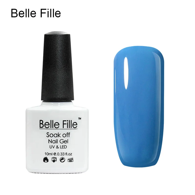 Belle FILLE Лаки для ногтей гель светодиодные УФ маникюр гелем uv синий серии