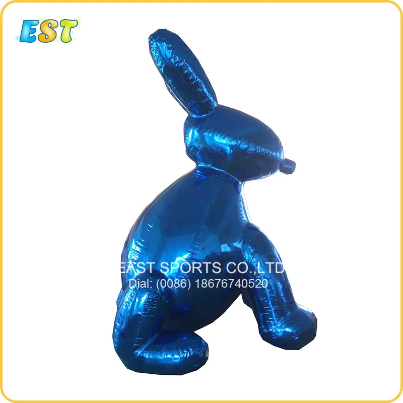 Декоративные огромные Светоотражающие надувные зеркальные кролики для рекламы