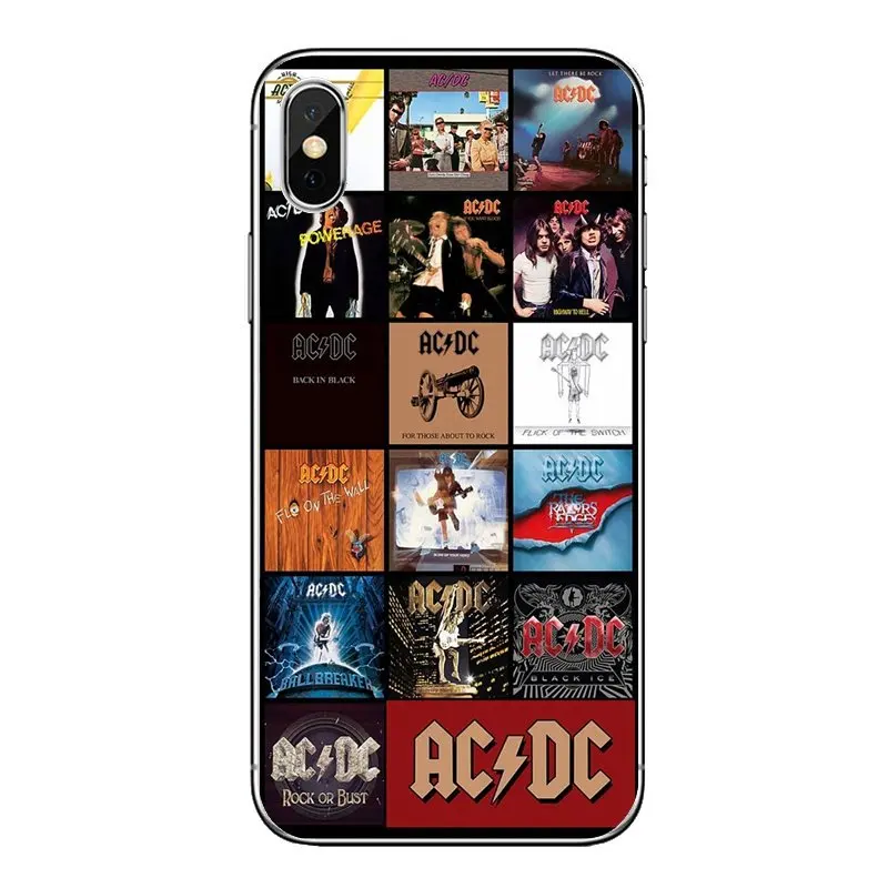 Music Band ACDC AC DC Transparent Soft Cases Covers For LG G7 Q6 Q7 Q8 Q9 V30 X Power 2 3 OnePlus 3T 5T 6T |