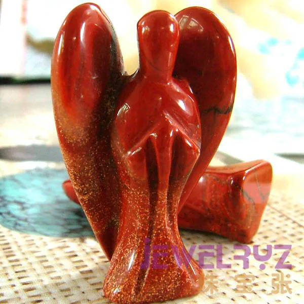 Новое поступление! Мода натуральный Радужный камень амулеты ангелы статуя