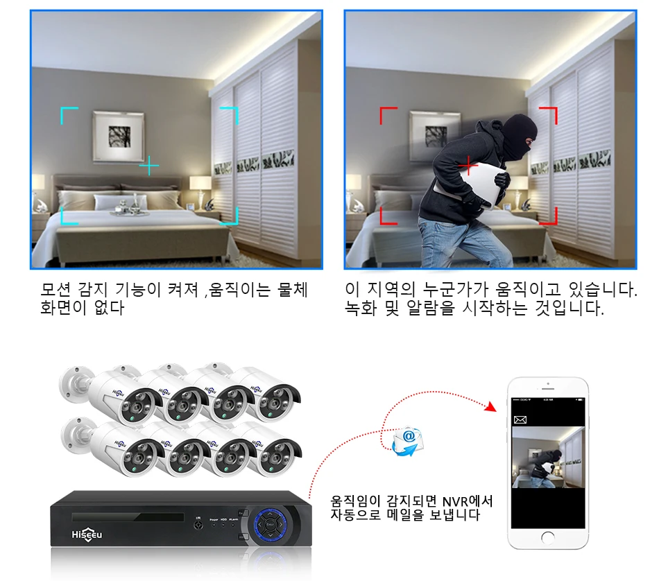 Hiseeu 8CH NVR 1080P POE CCTV камера система Комплект 2MP уличная Водонепроницаемая ip-камера POE Домашняя безопасность комплект видеонаблюдения