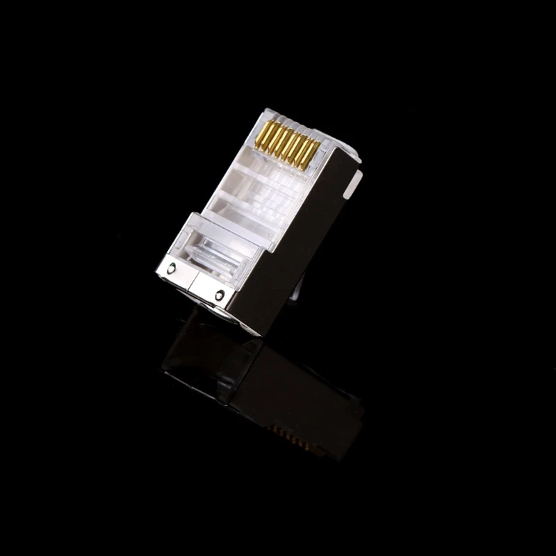 1 Набор/10 шт. Cat6 8 Pin RJ45 8P8C многожильный экранированный обжимной модульный разъем