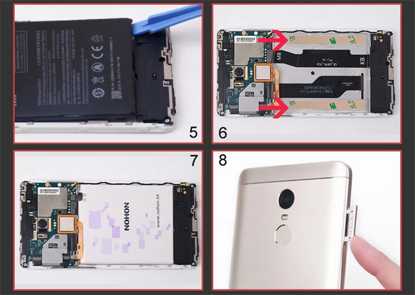 NOHON BN30 BN40 BN41 BN43 BN44 для Xiaomi Redmi 4A 4 Pro Note 4 4X5 Plus батарея реальная Высокая емкость сменная батарея