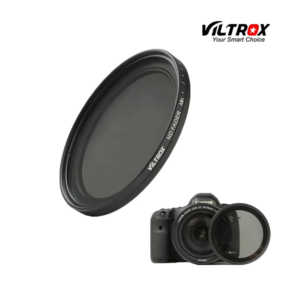 Viltrox Оптическое стекло тонкий ND2 ND400 Фейдер нейтральной плотности Регулируемый ND