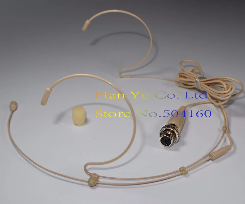 Мини XLR 4 Pin блокировка наушник гарнитура микрофон головной убор Микрофон Для Mipro