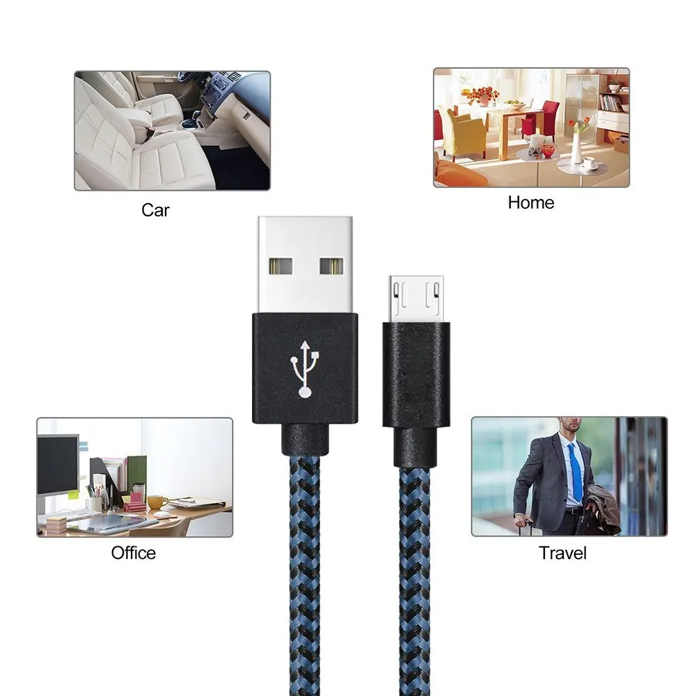 Go2linK 1 м/2 м/3 м Micro Usb кабель для быстрой зарядки Samsung S7 Meizu M3s двусторонние USB зарядные