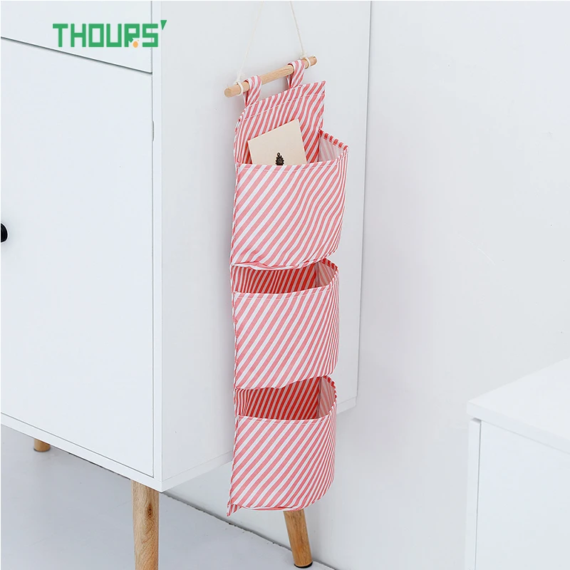 Thours 3 слоев настенное подвесная сумка для хранения дома Водонепроницаемый