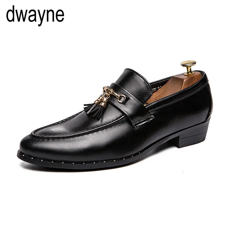 

New Men Leather Shoes Tassel Man Flat Classic Men Dress Shoes Leather Italian Formal Oxford Male Footwear Plus Size KL89