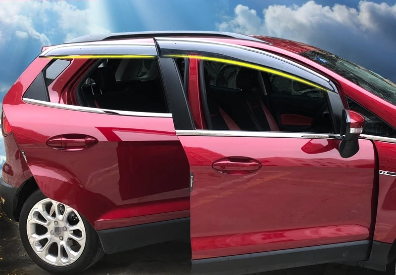 Для Ford Ecosport 2013 2018 хромированный козырек на окно автомобиля солнцезащитный защита