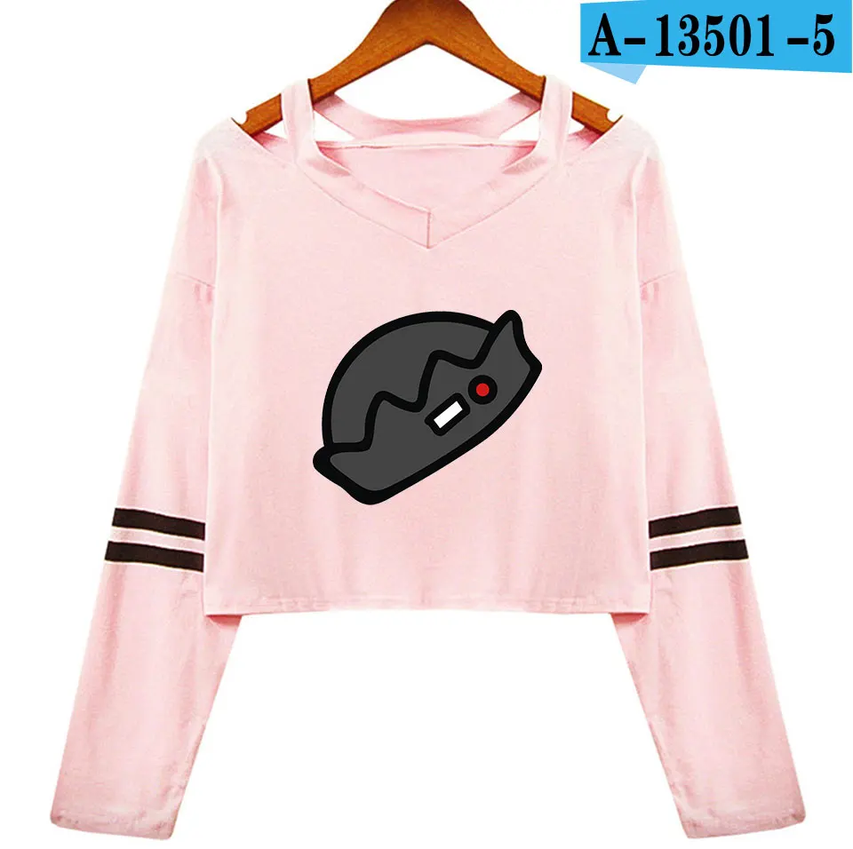 Pink Ривердейл, южная сторона, змей, сексуальные, длинный рукав, хлопок, кроп, топы, рубашка, женская, с открытыми плечами, рубашка, для девушек, уличная одежда, женская одежда - Цвет: Pink