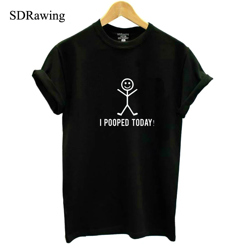 

Mothers Day Gift I Pooped Today womens cotton T shirt Gift Funny Shirt Graphic Tees Cool T Shirt summer casual tops drop ship