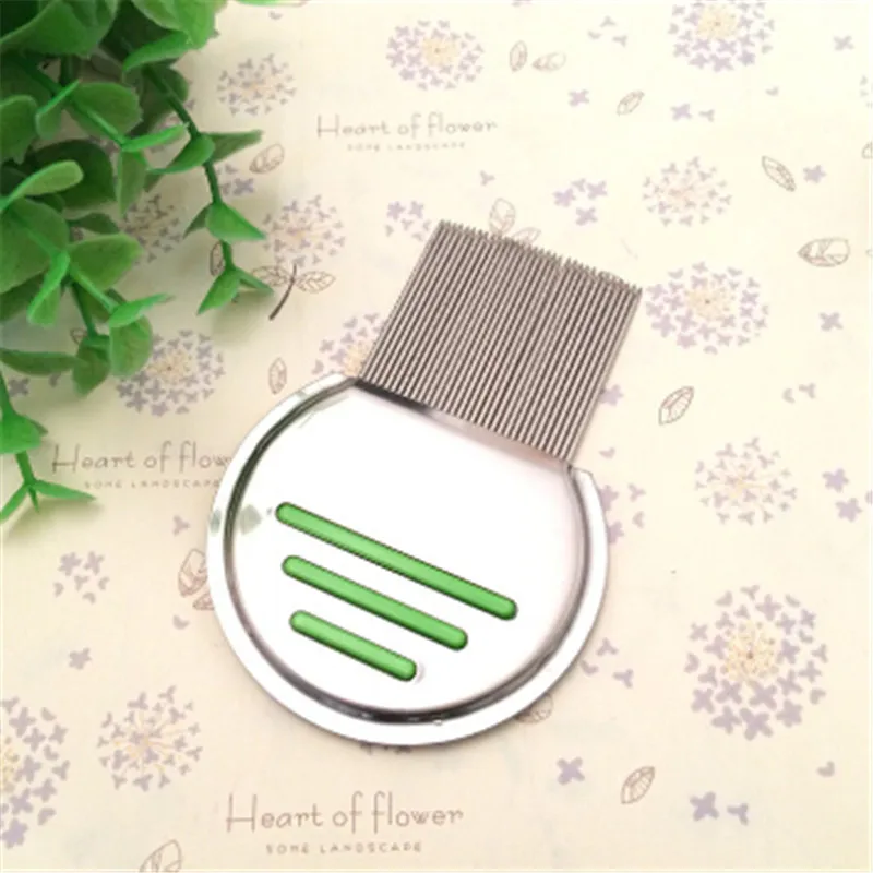 light green Расческа для питомцев из нержавеющей стали мини круглый гребень для кошек собак Pet Louse fla удалить триммер для волос инструмент для ухода за домашними животными - Цвет: light green