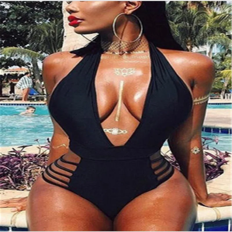 2017 сексуальные цельные купальные костюмы с перекрестным вырезом монокини