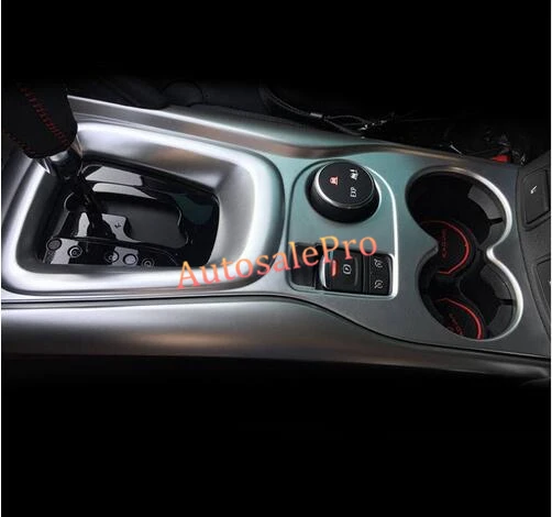 

left hand drive Chrome Matt Console centre Gear Shift Panel Cup Holder Cover Trim For Renault Kadjar 2016 2017