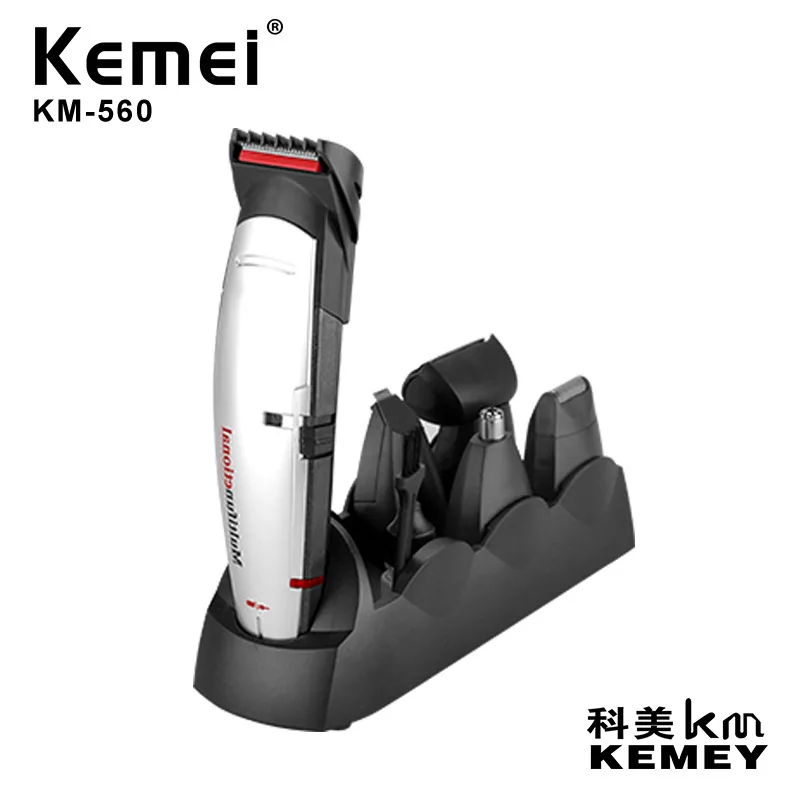 

Kemei 5 In 1 Rechargeable Electric Hair Clipper Shaver Pubic Nose Bikini Hair Trimmer Beard Razor Styling Tools Shaving Machine