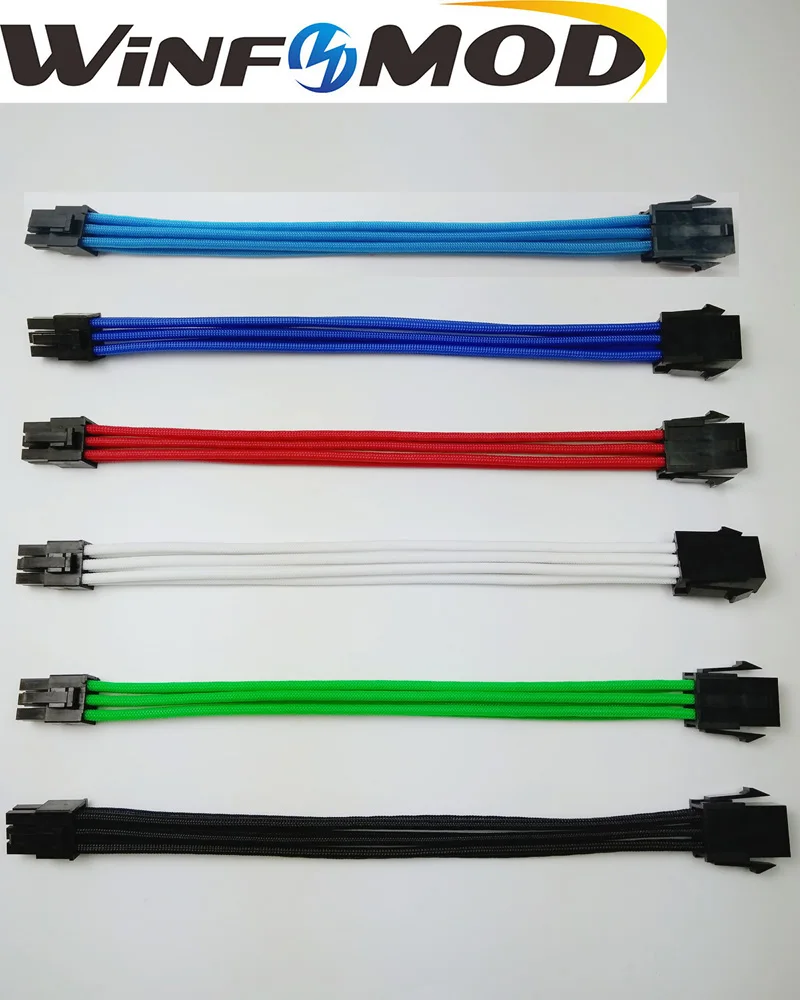 WinfMOD PCI E 6 контактный разъем типа Мама папа 18AWG блок питания удлинитель/кабель с