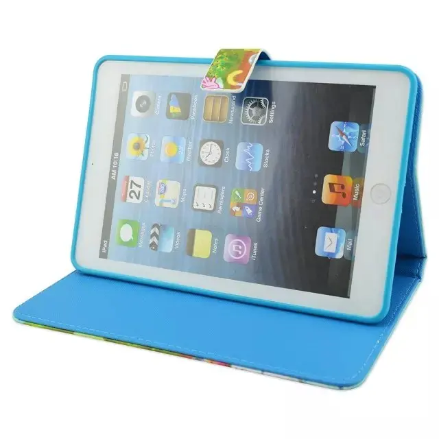 Hot sell Dora the Explorer Cartoon Style PU Leather Flipstand with blue soft back Case Covers Free shipping For ipad 2/3/4 |